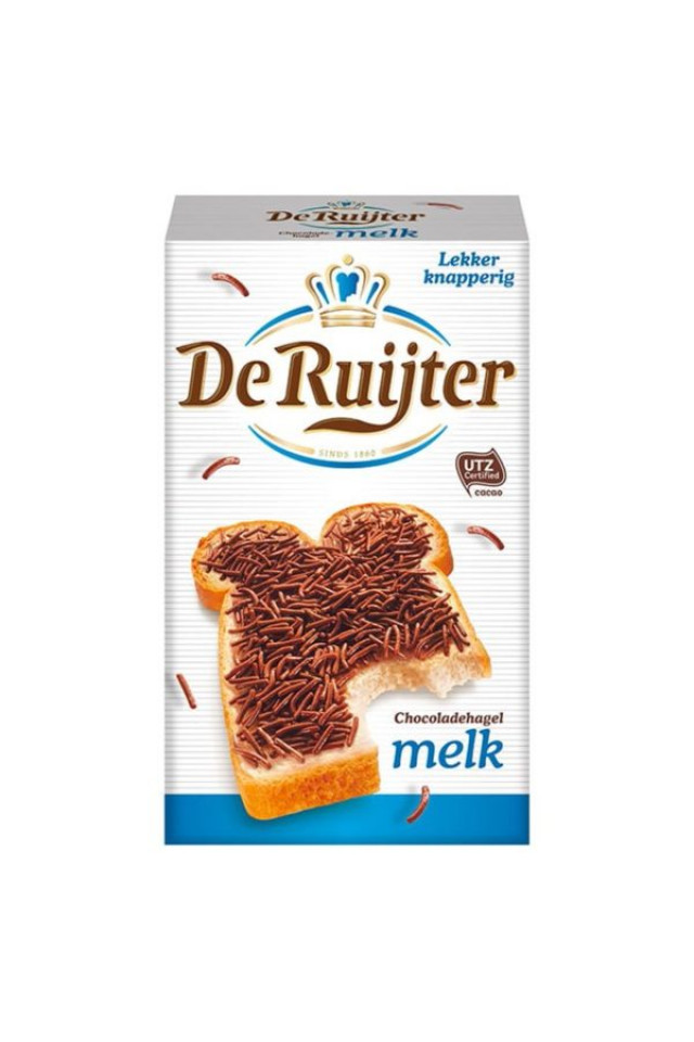 Ciocolata   De Ruijter  De Ruijter – Chocoladehagel melk Fulgi rotunzi de ciocolata cu lapte